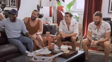 Marine Serre Embroidered Bowling Shirt worn by Antoni Porowski as seen in Queer Eye (S08E02)