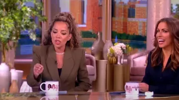 Sergio Hudson Double-Breasted Square Lapel Jacket worn by Sunny Hostin as seen in The View on January 25, 2024