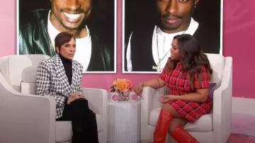 Alexia Admor Chaqueta de tweed cruzada usada por Jasmine Guy vista en Sherri el 25 de enero de 2024