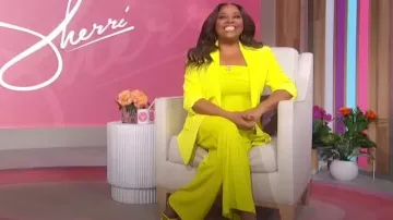 Karen Millen Compact Stretch Viscose Bandeau Jumpsuit worn by Sherri Shepherd as seen in Sherri on January 29, 2024