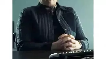 Chaqueta acolchada negra para hombre de Rory McMahon (Paul Reid) en Cult Killer