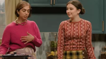 Mare Mare Anthropologie Mixed Plaid Mini Skirt In Multicolor worn by Khia Pham (Zoriah Wong) as seen in Run The Burbs (S03E04)