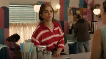 Mango Striped Over­size Cropped Sweater worn by Camille Pham (Rakhee Morzaria) as seen in Run The Burbs (S03E04)
