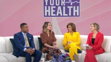 Falda midi de jacquard La DoubleJ Edition 34 Milano en Jacquard Sicomore vista por Savannah Guthrie como se ve en Today el 30 de enero de 2024