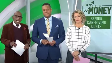 Camiseta de manga larga J. Crew Tie Front usada por Dylan Dreyer como se ve en Today el 30 de enero de 2024