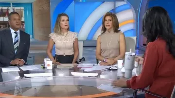 Kendra Scott Gold Plated Elle Drop Earrings worn by Hoda Kotb as seen in Today on January 31, 2024