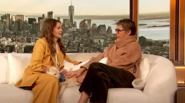 Gucci Wool and Cashmere Turtleneck Sweater worn by Annette Bening as seen in The Drew Barrymore Show on January 17, 2024