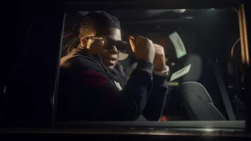 Gafas de sol Dior Black Square Cd Diamond S2I usadas por Big Homiie G en Big Homiie G - Blowing Money Fast