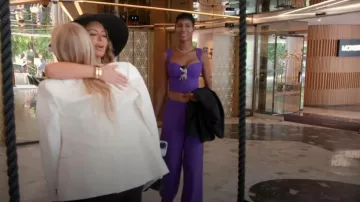 Top bustier de tweed Aqua Maeve Reilly usado por Kiki Barth como se ve en The Real Housewives of Miami (T06E14)