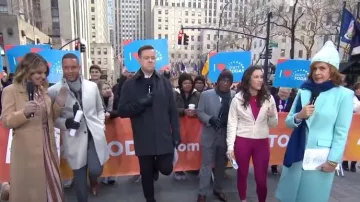 Anthropologie Street Shine Beanie in Mint worn by Hoda Kotb as seen in Today on February 1, 2024