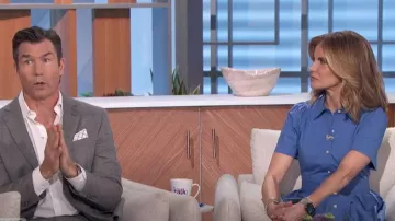 Alexis Short Sleeve Shirtdress worn by Natalie Morales as seen in The Talk on January 29, 2024