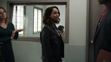 Allsaints Lexi Biker worn by Jackie Quiñones (Monica Raymund) as seen in Hightown (S02E02)