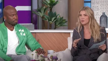 Veronica Beard Lawrence Plaid Dickey Jacket worn by Amanda Kloots as seen in The Talk on February 1, 2024