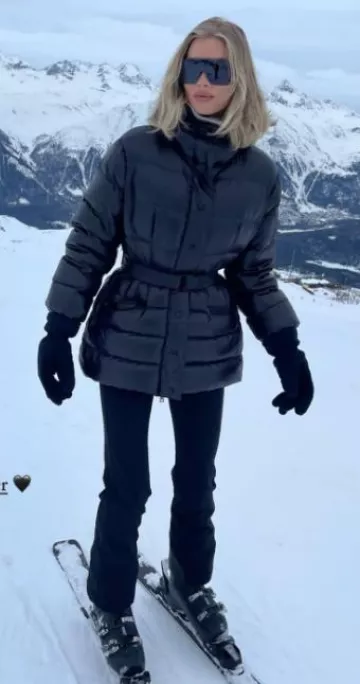 Atomic Hawx Magna Ski Boots worn by Elsa Hosk on her Instagram Stories on February 1, 2024