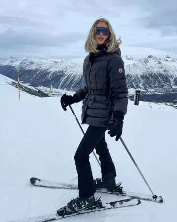 Moncler Grenoble Padded Gloves worn by Elsa Hosk on her  Instagram Stories on February 1, 2024