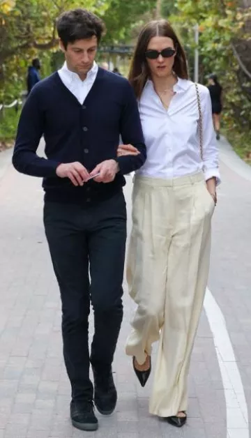 Dior J’adior Slingback Ballerina Flat worn by Karlie Kloss in Miami on  February 1, 2024