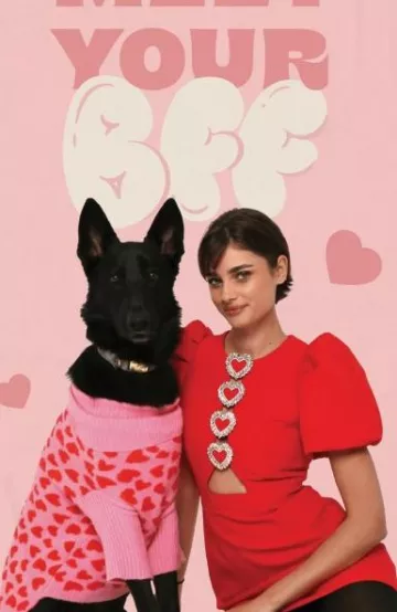 Minivestido de Rebecca Vallance Chiara usado por Taylor Hill en su publicación de Instagram el 3 de febrero de 2024