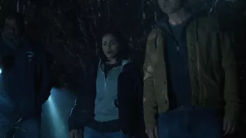 James Perse Fleece Drawstring Hoodie worn by Jackie Quiñones (Monica Raymund) as seen in Hightown (S02E09)