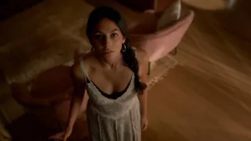 Free People Mariah Maxi Slip worn by Leila (Pardis Saremi) as seen in Death and Other Details (S01E05)