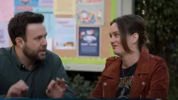 BlankNYC Suede Biker Jacket worn by Angie D'Amato (Leighton Meester) as seen in Single Parents (S02E20)