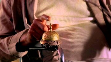 The Victorian style doorbell used by Hector Salamanca (Mark Margolis) in the Breaking Bad series (Season 4 Episode 13)