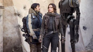 The belt / Holster door Blaster Jyn Erso (Felicity Jones) in Rogue One : A Star Wars Story