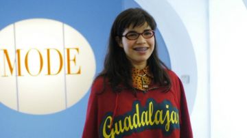 The collar "B" as Betty Suarez in Ugly Betty