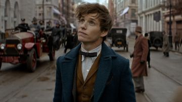 The wool jacket blue by Norbert Dragon (Eddie Redmayne) in Fantastic Animals