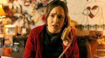 The phone in the shape of a Hamburger Juno MacGuff (Ellen Page) in Juno