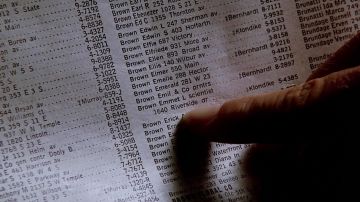 The authentic page directory with the contact information of Doc Brown in Back to the future