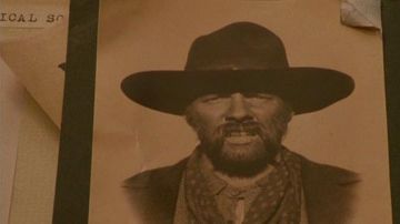 The replica of the photo of Bufford Tannen (Thomas F. Wilson) in Back to the future 3