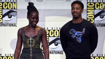 The Coach "T-Rex" sweatshirt worn by Michael B. Jordan at San Diego Comic Con 2016 for the release of the movie Black Panther