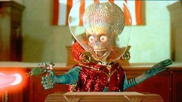 Le pistolet extraterrestre dans Mars Attacks !