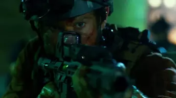 The authentic assault rifle of Tyrone 'Rone' Woods' (James Badge Dale) in 13 Hours