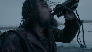 The authentic gourd, metal of Hugh Glass (Leonardo DiCaprio) in The Revenant
