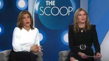 Jennifer Miller Wired Hoop Earrings worn by Hoda Kotb as seen in Today on February 6, 2024