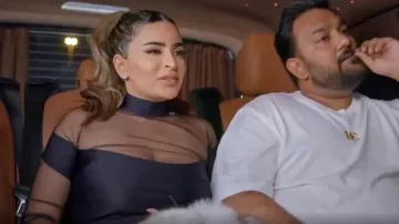 Body transparente Mugler Black Illusion usado por Safa Siddiqui como se ve en Dubai Bling (T02E07)