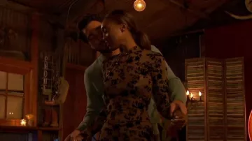 Fashion Nova Raelynn Mesh Mini Dress In Brown Combo worn by Kelsey Toussant as seen in The Bachelor (S28E03)