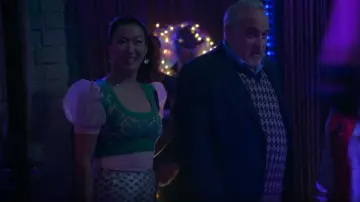 Alice + Olivia Abel­la Puff Sleeve Top worn by Sumi (Kara Wang) as seen in Good Trouble (S05E16)