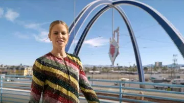 Alice + Olivia Kidman Sequined Boxy Jacket worn by Natalie Morales as seen in The Talk on February 5, 2024