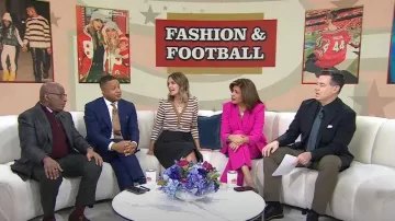 Zara Blazer with Tuxedo Collar worn by Hoda Kotb as seen in Today on February 8, 2024