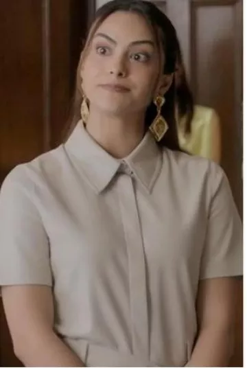 Nanushka Halli Mini Dress worn by Ana (Camila Mendes) as seen in Upgraded movie