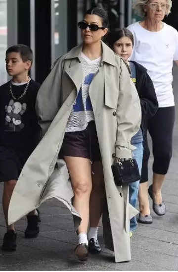Gucci Jordaan Leather Loafers worn by Kourtney Kardashian in Fred’s on February 9, 2024