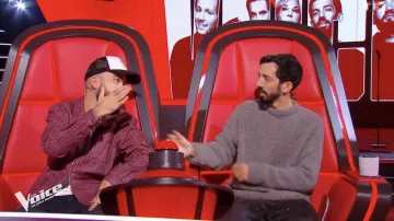 Le pull gris Our Legacy porté par Bigflo dans l'émission The Voice du 10 février 2024