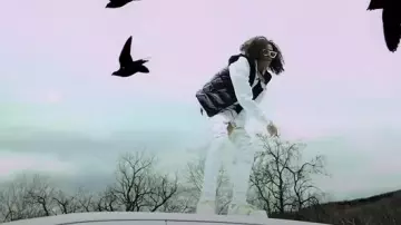 Louis Vuitton White 'LV Trainer Maxi' Sneakers worn by DD Osama in YEH music video