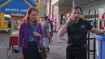 Jones New York Greta Satchel worn by Cynthia (Geri Hall) as seen in One More Time (S01E01)