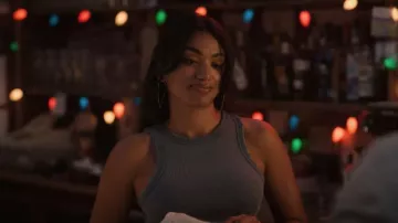 Zara Washed Ribbed Tank Top worn by Gwen(Nadine Bhabha) as seen in One More Time (S01E02)