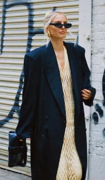 Celine 58Mm Rectangular Sunglasses worn by Leonie Hanne at Proenza Schouler Show on February 10, 2024