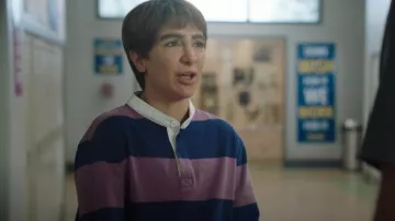 Boden Grandad Collar Rugby Shirt worn by Chad (Nasim Pedrad) as seen in Chad (S02E04)