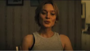 Neuw Jonesy Singlet worn by Mandy Bond (Bella Heathcote) as seen in Scrublands (S01E03)